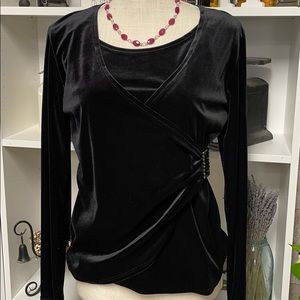 Black velvet top